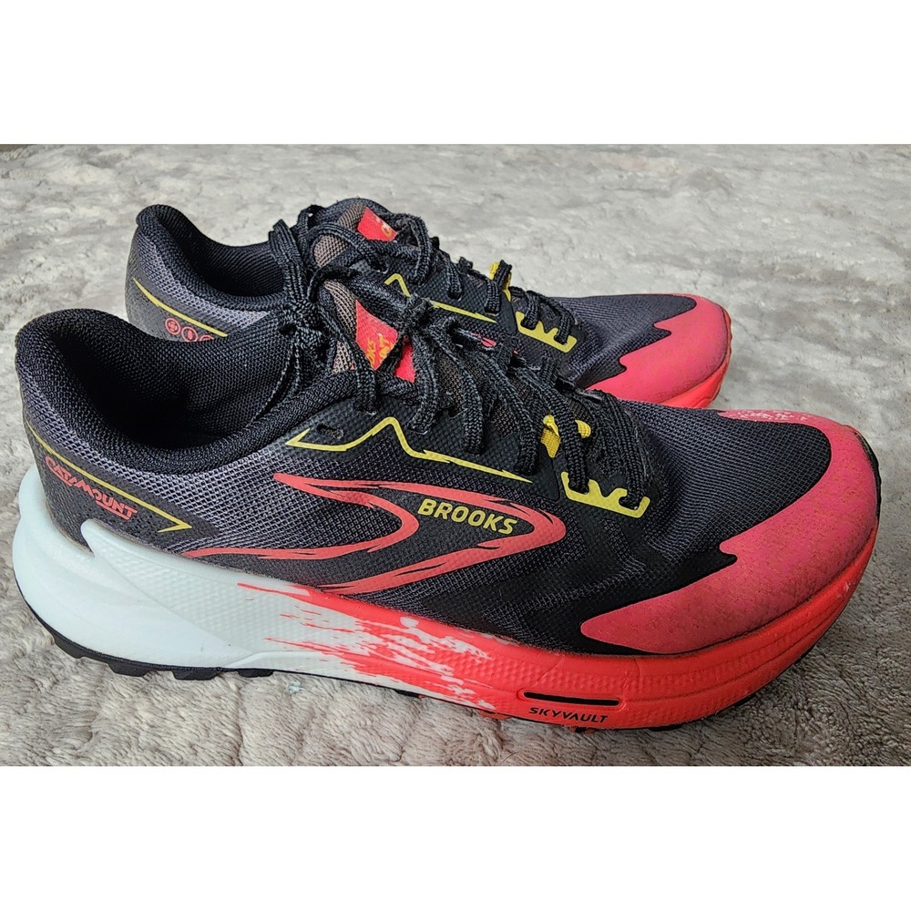 Brooks Catamount 3 Womens Trail Running Shoes Black/Pink Size 6